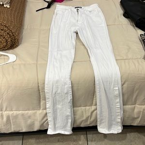 White open leg pants